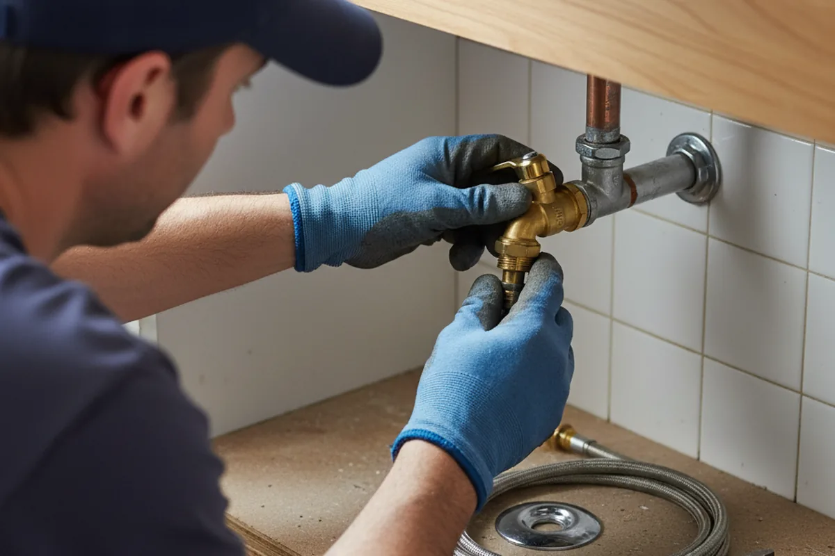 Shutoff valve and fitting work during Emergency Plumbing in Granville